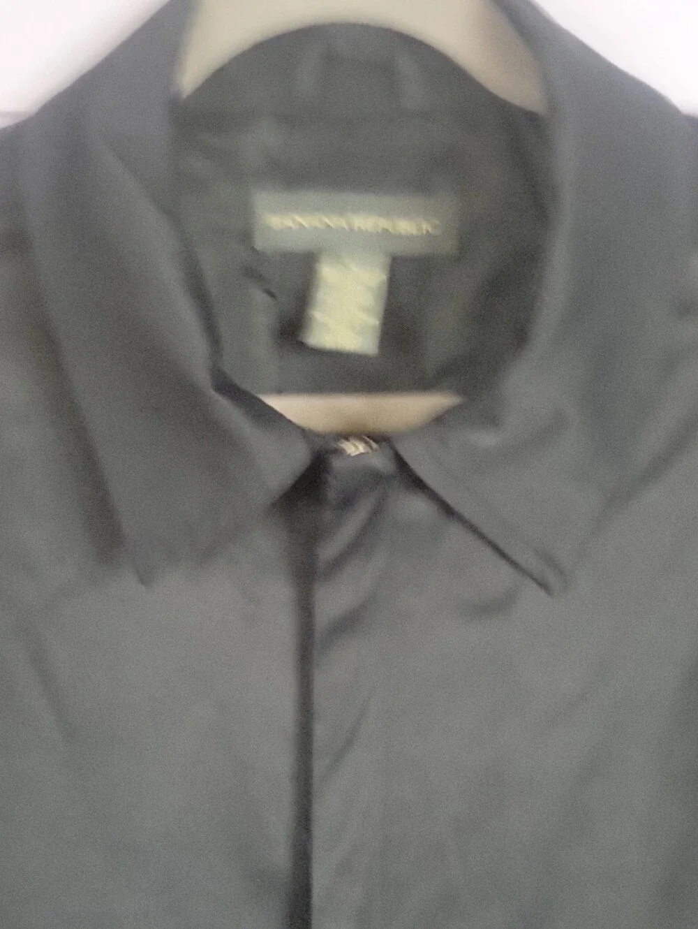 Banana Republic Men's Black Zip-Front Windbreaker Jacket